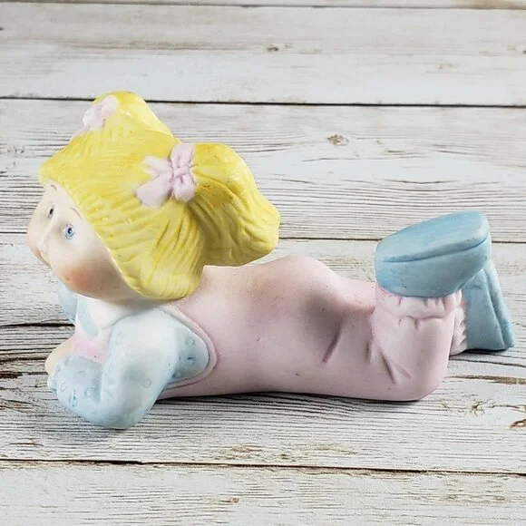 1984 2 Cabbage Patch Kids Figurines Fine Porcelain Taiwan - Picture 3 of 12